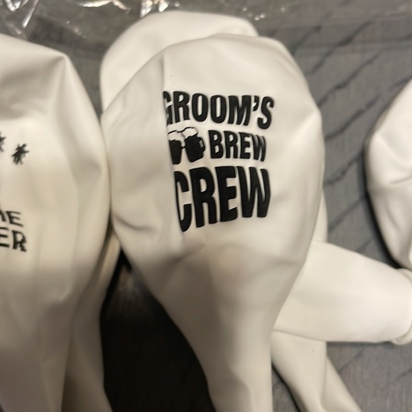 Bachelor party balloons 14 total white ribbon - Picture 2 of 5